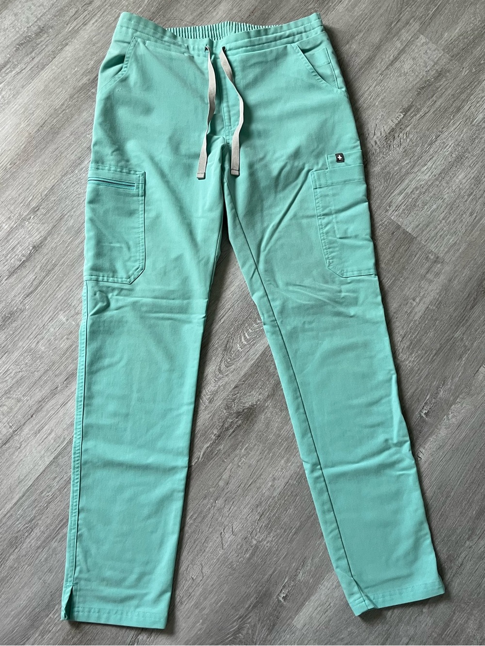 Figs Women's Aqua Cargo Drawstring Pants